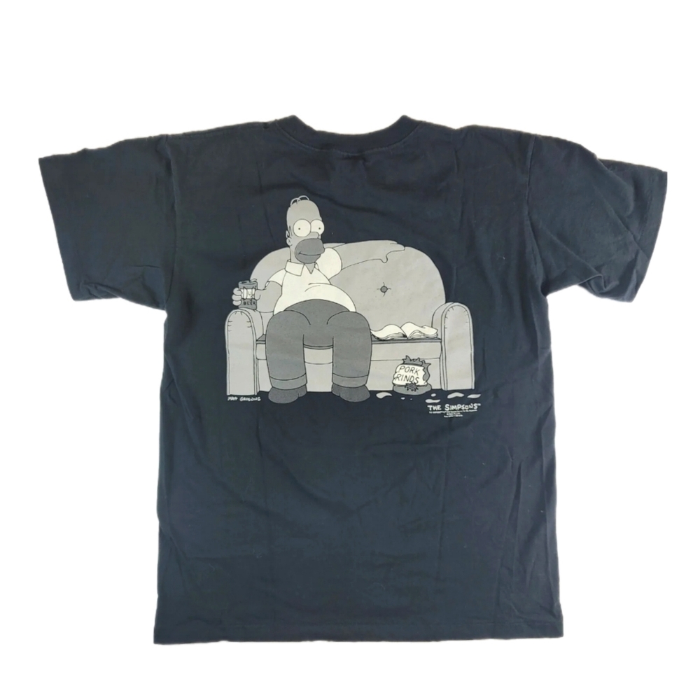 Vtg 90s The Simpsons 1997 Homer Simpson Sofa Parody Shirt single stitch RARE